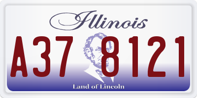 IL license plate A378121