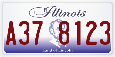IL license plate A378123