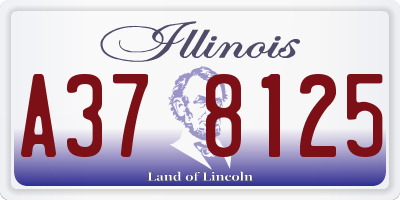 IL license plate A378125