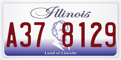 IL license plate A378129