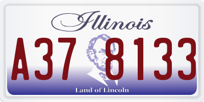 IL license plate A378133