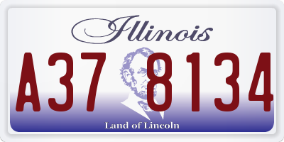 IL license plate A378134
