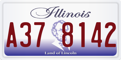 IL license plate A378142