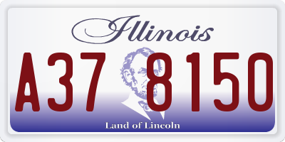 IL license plate A378150