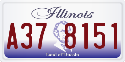 IL license plate A378151