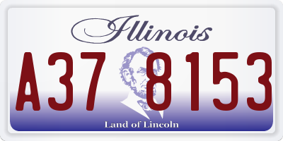 IL license plate A378153