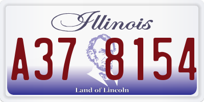 IL license plate A378154