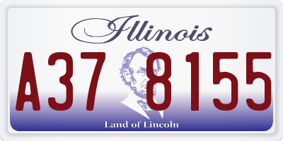 IL license plate A378155