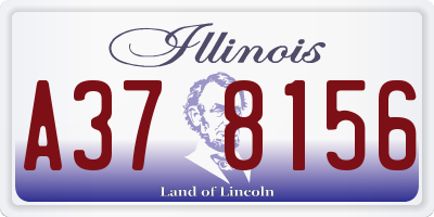 IL license plate A378156