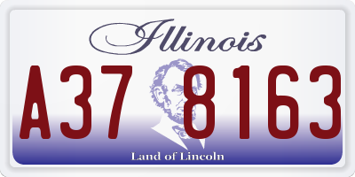 IL license plate A378163