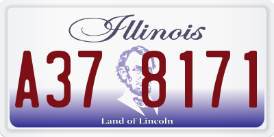 IL license plate A378171