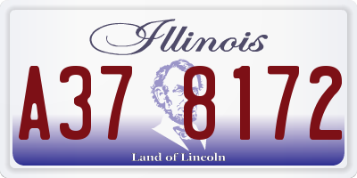 IL license plate A378172