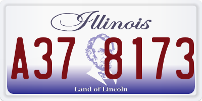 IL license plate A378173