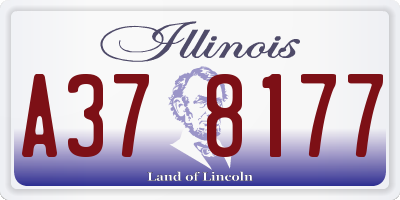 IL license plate A378177