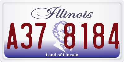 IL license plate A378184