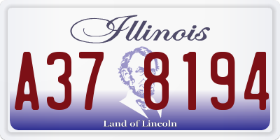 IL license plate A378194