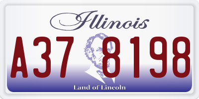 IL license plate A378198