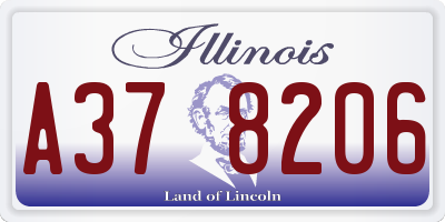 IL license plate A378206