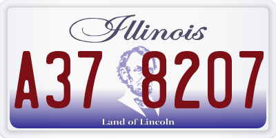 IL license plate A378207