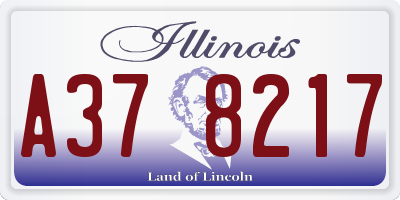 IL license plate A378217