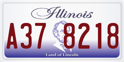 IL license plate A378218