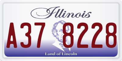 IL license plate A378228
