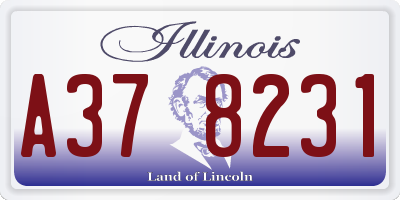 IL license plate A378231