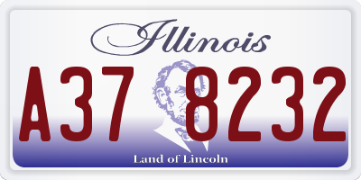 IL license plate A378232