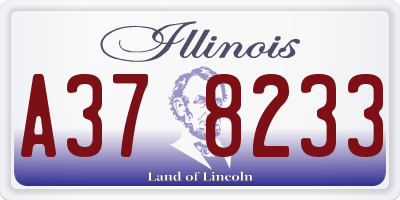 IL license plate A378233