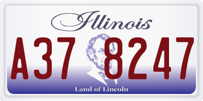 IL license plate A378247