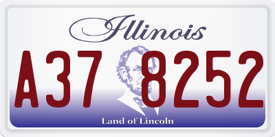 IL license plate A378252