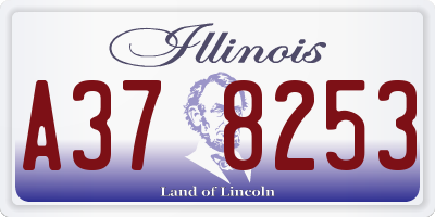 IL license plate A378253