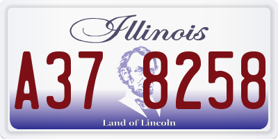 IL license plate A378258
