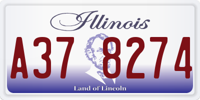 IL license plate A378274