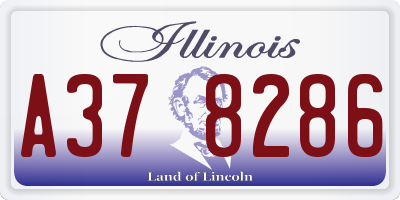 IL license plate A378286