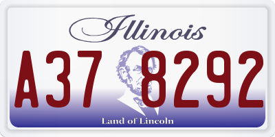 IL license plate A378292