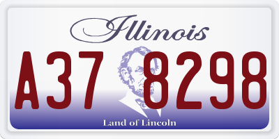IL license plate A378298