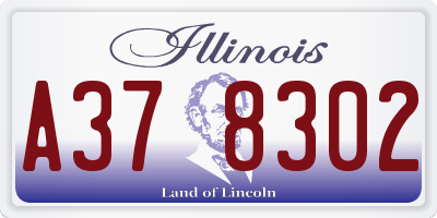 IL license plate A378302