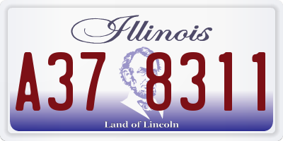 IL license plate A378311