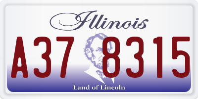 IL license plate A378315