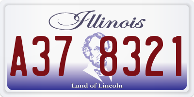 IL license plate A378321