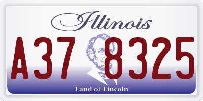 IL license plate A378325