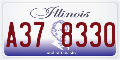IL license plate A378330