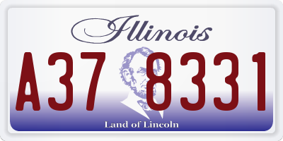 IL license plate A378331