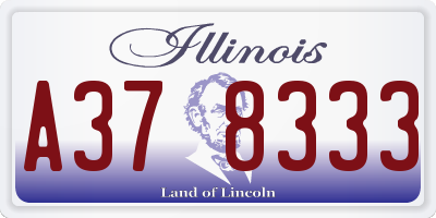 IL license plate A378333