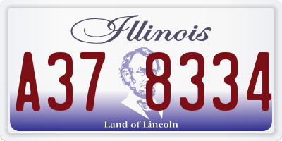 IL license plate A378334