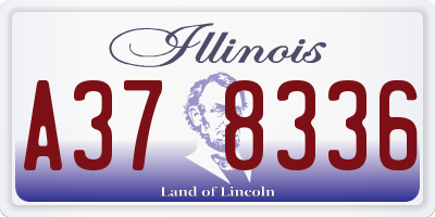 IL license plate A378336