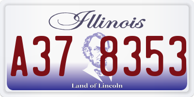 IL license plate A378353