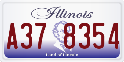 IL license plate A378354