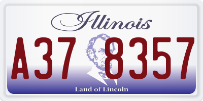 IL license plate A378357